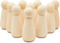 Wood Peg Dolls, 5.5 Inch Large Mom/Angel Shape Wood Peg People, Strong Birch by Woodpeckers