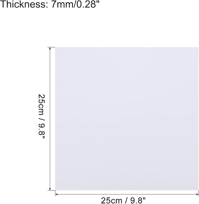 MECCANIXITY EVA Foam Sheets White 9.8 Inch x 9.8 Inch 7mm Thick Crafts Foam - Image 2