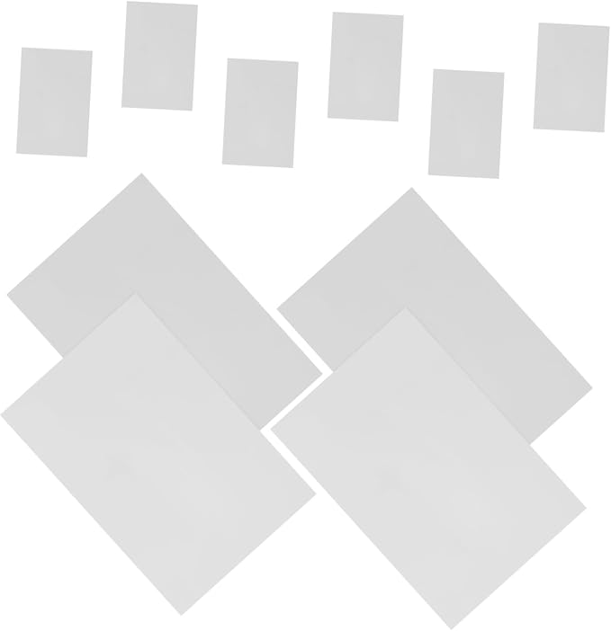 PRETYZOOM 10pcs Milky Translucent Pet Plastic Craft Sheets Blank Stencil by PRETYZOOM
