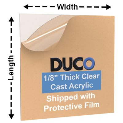 Duco Clear Cast Custom Size Acrylic Sheets 1/8" Thick - Image 6