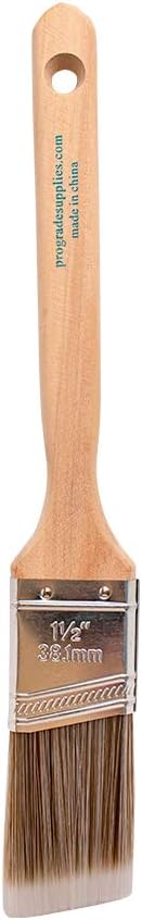 Pro Grade - Paint Brushes - 12Ea 1.5" Angle Brushes - Image 3