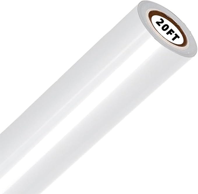 FUNKAKA Heat Transfer Vinyl Reflective White HTV Roll by FUNKAKA