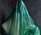 Blackish Green 3.3 Yard Long Iridescent Organza Fabric - Image 5