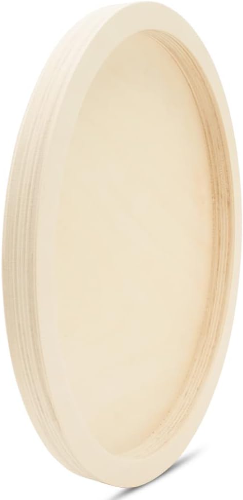 Circle Wood Panels for Painting 14 inch Diameter, Unfinished Wooden Trays for - Image 3
