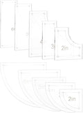 BENECREAT 10Pieces Quilting Acrylic Template Set, 2/3/4/5/6Inch Transparent by BENECREAT