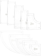 BENECREAT 10Pieces Quilting Acrylic Template Set, 2/3/4/5/6Inch Transparent by BENECREAT