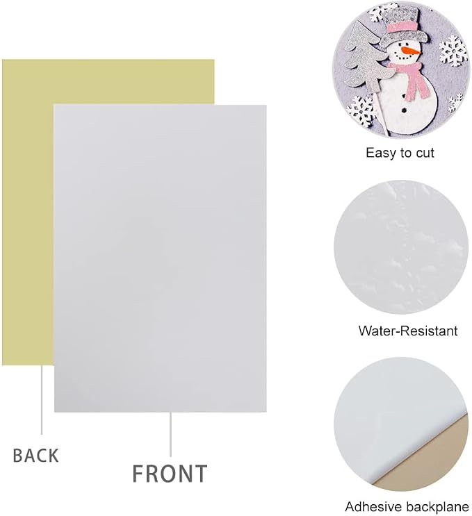 YaoHui 3PCS Self Adhesive Felt Sheets, Peel & Stick Felt Adhesive Sheets - Image 3