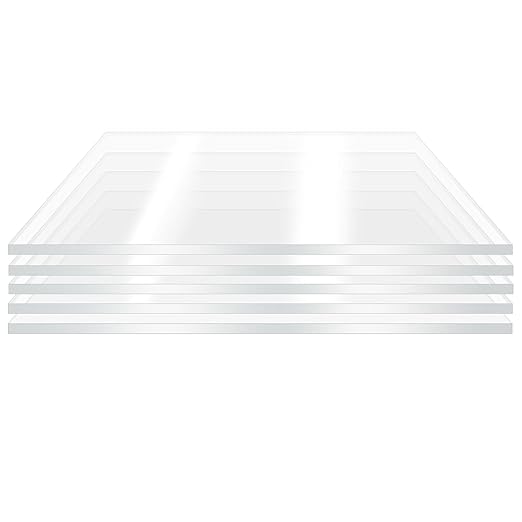 5 Pieces 8 x 12” Clear Acrylic Sheet Plexiglass - Image 2