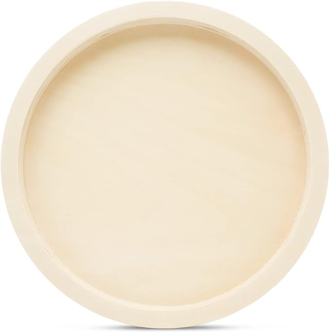 Circle Wood Panels for Painting 14 inch Diameter, Unfinished Wooden Trays for by Woodpeckers