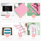 Pink HTV Iron on Vinyl Rolls, Silhouette or Heat Press Machine - Image 5
