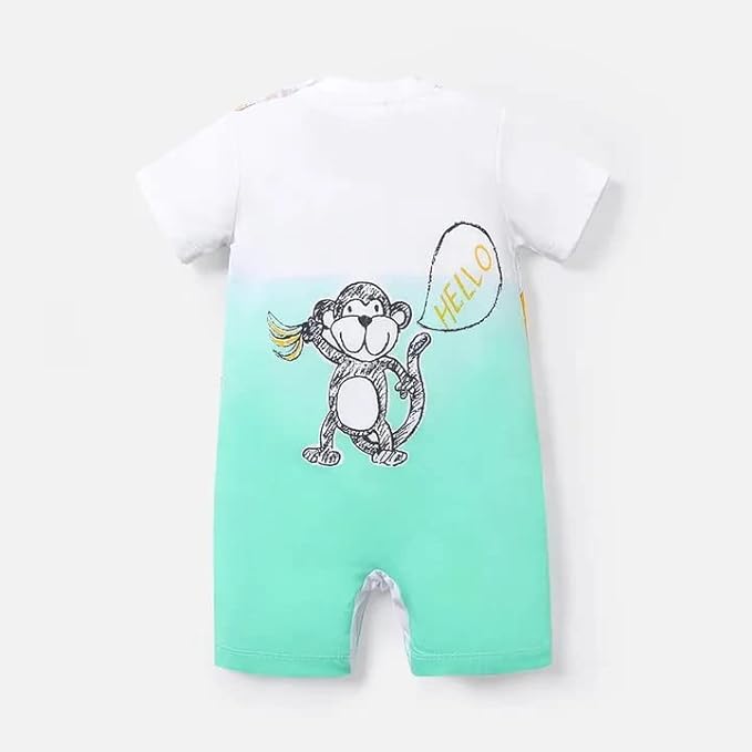 Cute Giraffe + Zebra With Floral Print Long Sleeve Baby Girl Clothes White Jumpsuit For Baby One-Piece Romper