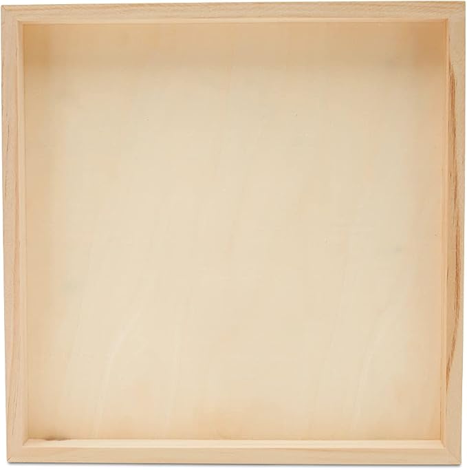 Wood Canvas Panel Cradled 12 x 12 inch, Shadow Box, & Tray Crafts, by - Image 2