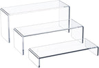 HIIMIEI Acrylic Display Riser, 3 Step 9" Large Acrylic Risers, Tiered Display by HIIMIEI