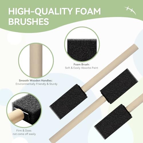20 Pcs Foam Paint Brushes, Foam Brushes - Image 3