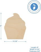 Cupcake Chunky Wood Cutout 4 x 3-1/4-inch, by Woodpeckers - Image 6