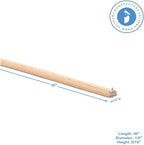 Split Oak Dowel Rods 1-inch x 36-inch, Unfinished Fluted Molding Trim - Image 3