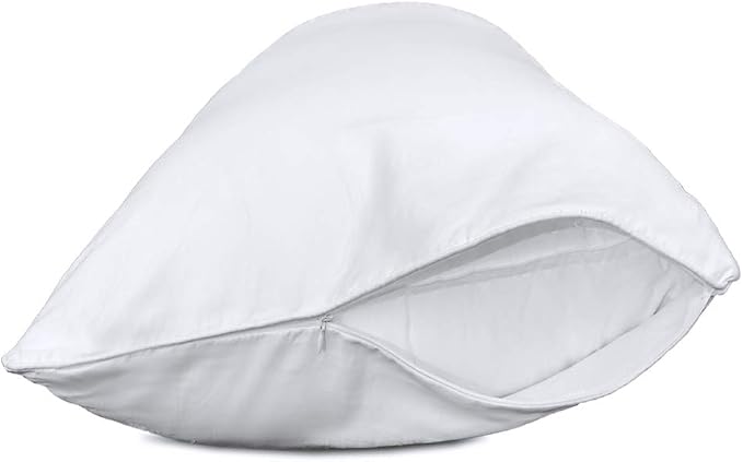 Precoco King Pillow Cases Set of 2 | 100% Cotton White Pillowcases King Size by Precoco