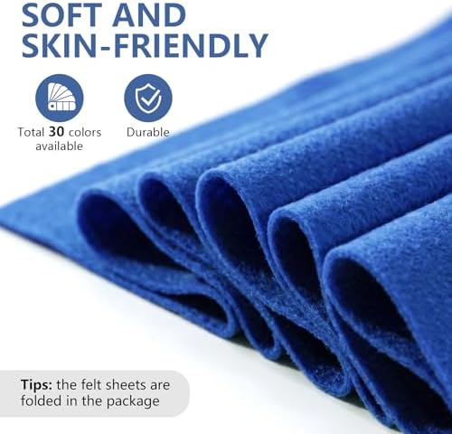 Royal Blue Felt Fabric 36'' X 36'', 1.4mm Large Felt Sheets Soft Durable Crafts - Image 3