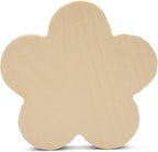 Chunky Wood Craft Flowers 4-inch x 4-inch, Spring Tiered Tray Decor & Party by Woodpeckers
