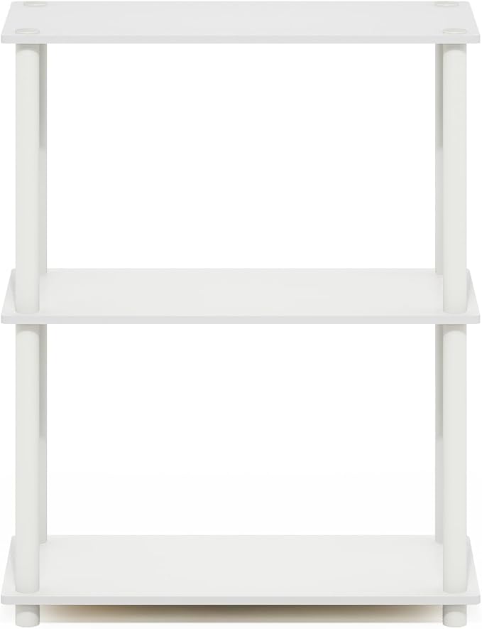 Furinno Turn-N-Tube Storage Shelves, 3-Tier Book Shelf, Corner Shelf, Toolless - Image 6
