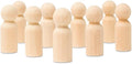 Wood Peg Dolls, 1-11/16 Inch Boy Shape Wooden Peg People, Strong Birch Wooden by Woodpeckers