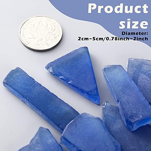 Jetec 11 oz Sea Glass for Crafts Pieces Decor Flat Frosted Sea Glass Vase - Image 5