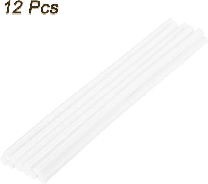 uxcell Mini Hot Glue Sticks for Glue Gun 7mm x 200mm Milky White 12pcs - Image 3