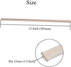 1/2 x 12 Inch Round Wood Dowel Rods Wood Sticks Wooden Dowel Rods Unfinished - Image 3