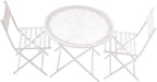 Dollhouse Miniature Bistro Table & Chairs Set Accessories Metal 1:12 Scale - Image 2