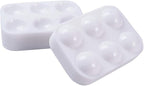 30 PCS White Plastic Paint Palettes 6 Well Rectangular Watercolor Palette - Image 3