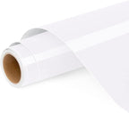 Lya Vinyl Glossy White Permanent Vinyl Roll -12" x 4FT Self Adhesive Vinyl by LyaVinyl