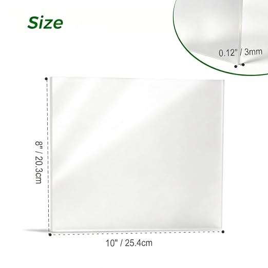 Lovemolly 3 Pack 8"x10" Plexiglass Sheets 1/8" Thick, 1/8" Thick - Image 2
