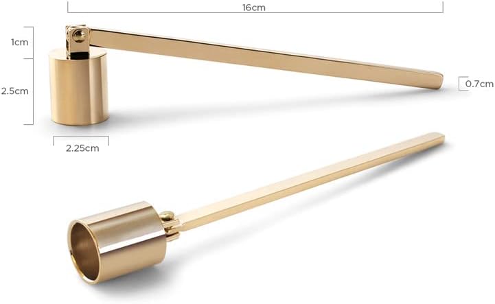 AIM & GGKK Candle Snuffer Antique Brass Candle Extinguisher Accessory for Putting Out Extinguish Gold Copper Candle Wicks Flame Safely