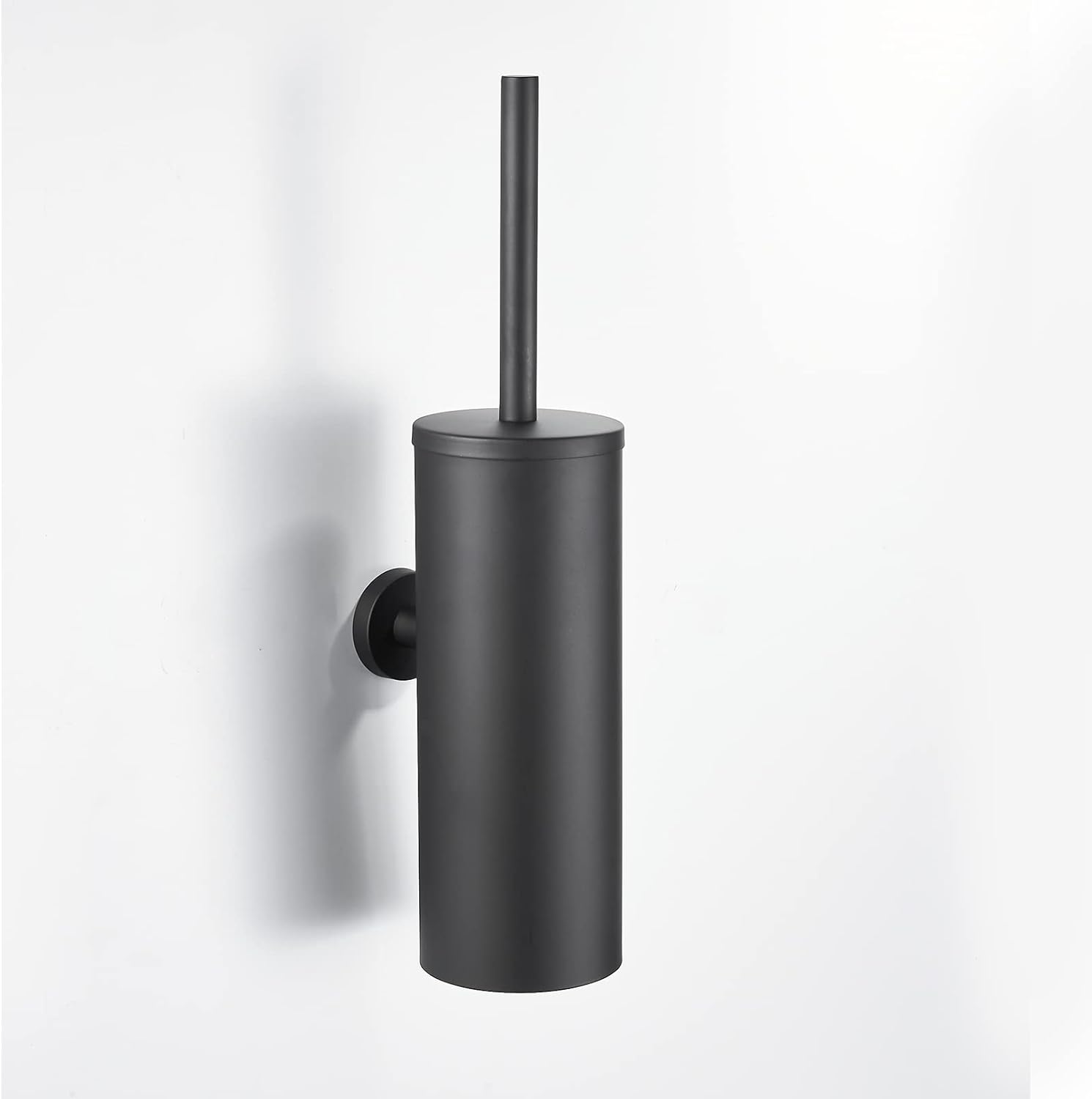 Toilet Brush and Holder Matte Black Toilet Bowl Brush Wall Mounted Toilet Brush with Lid
