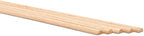Split Oak Dowel Rods 1-inch x 36-inch, Unfinished Fluted Molding Trim by Woodpeckers