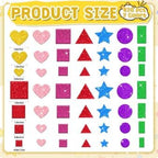 Foam Stickers, 7 Sheets 3D Glitter Foam Shape Stickers, Triangle Self-Adhesive - Image 2