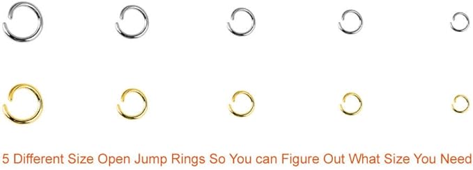 Paxcoo 1200Pcs Open Jump Rings and Lobster Clasps Jewelry Findings Kit - Image 3