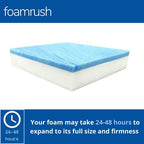 FoamRush 4" x 36" x 36" Gel Memory Foam Upholstery Square Cushion Medium Firm - Image 4