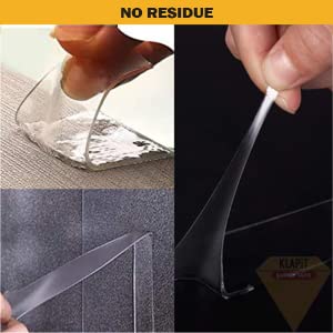 KLAPiT Super Tape Clear Double Sided Heavy Duty Adhesive 40in Enhanced Nano - Image 4