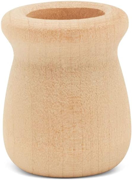 Bean Pot Candle Cups, 1-5/16 Inch, 5/8 Inch Hole, Wood Turnings - Image 5