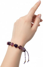 34pcs Natural Purple Striped Agate Stone Beads - Image 5