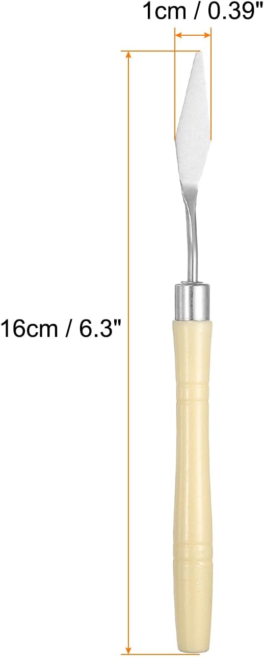 HARFINGTON 8pcs Palette Knife Painting Tool 6.3" Pointed Stainless Steel Blade - Image 2