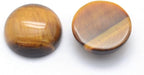 FASHEWELRY 50Pcs Natural Tiger Eye Cabochons Flat Back Gemstone Cabochons 12mm - Image 2