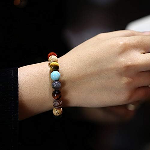 Women Stone Bead Charm Bracelet Universe Galaxy the Eight Planets Nine Planets - Image 8