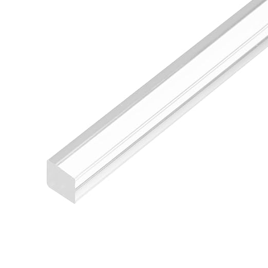 MECCANIXITY 1pcs Acrylic Square Rods 13/16" x 12" Clear Acrylic Dowel Rods by MECCANIXITY