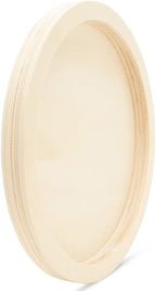 Circle Wood Panel 12-1/8 inch Diameter, Unfinished Wooden Trays - Image 3