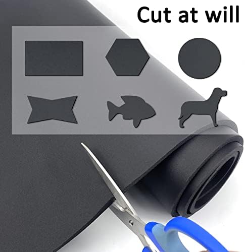 Sponge Neoprene Foam Sheet Without Adhesive 1/4''T x 12''W x 59''L | Black Foam - Image 3