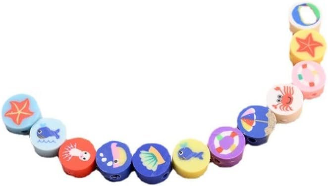 100pcs Ocean Polymer Clay 10mm Spacer Beads - Image 4