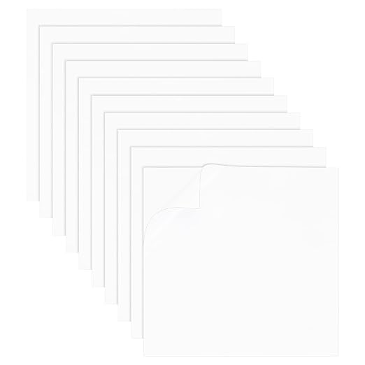 BENECREAT 10 Sheet 12x12inch Double Sided Adhesive Foam Sheets, 1mm Thick White by BENECREAT