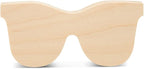 Chunky Sunglasses Cutout 4-inch, 1/2 inch Thick, Unfinished Wood Crafts by Woodpeckers